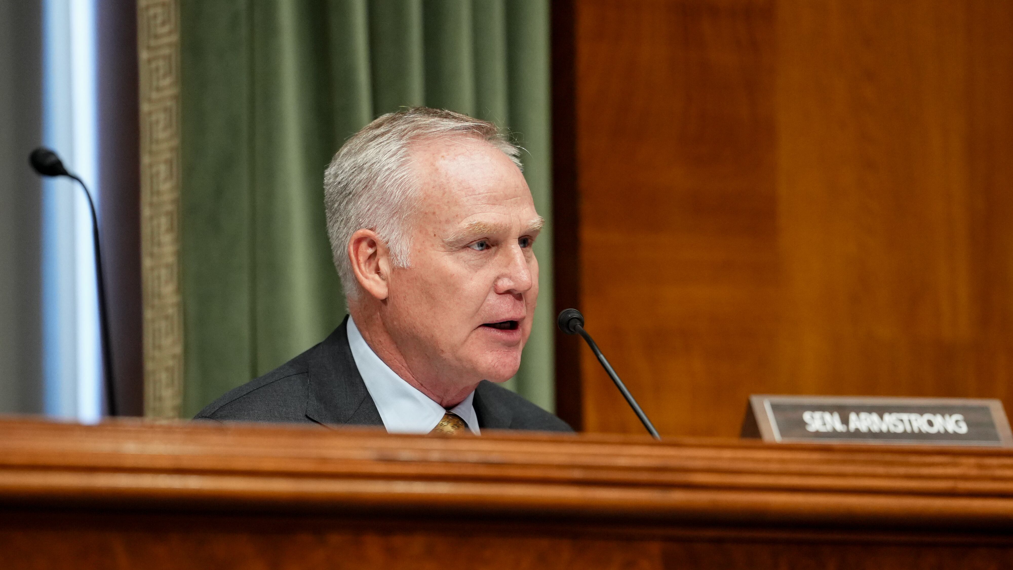 Senator Alan Armstrong, a Republican from Oklahoma, during a Senate Health, Education, Labor, and Pensions Committee hearing in Washington, DC, US, on Wednesday, April 22, 2026. Robert F. Kennedy Jr. was challenged by Republican Senator Bill Cassidy in a congressional hearing after incorrectly claiming that a study showed vaccines didnt help slash the US mortality rate last century. Photographer: Eric Lee/Bloomberg