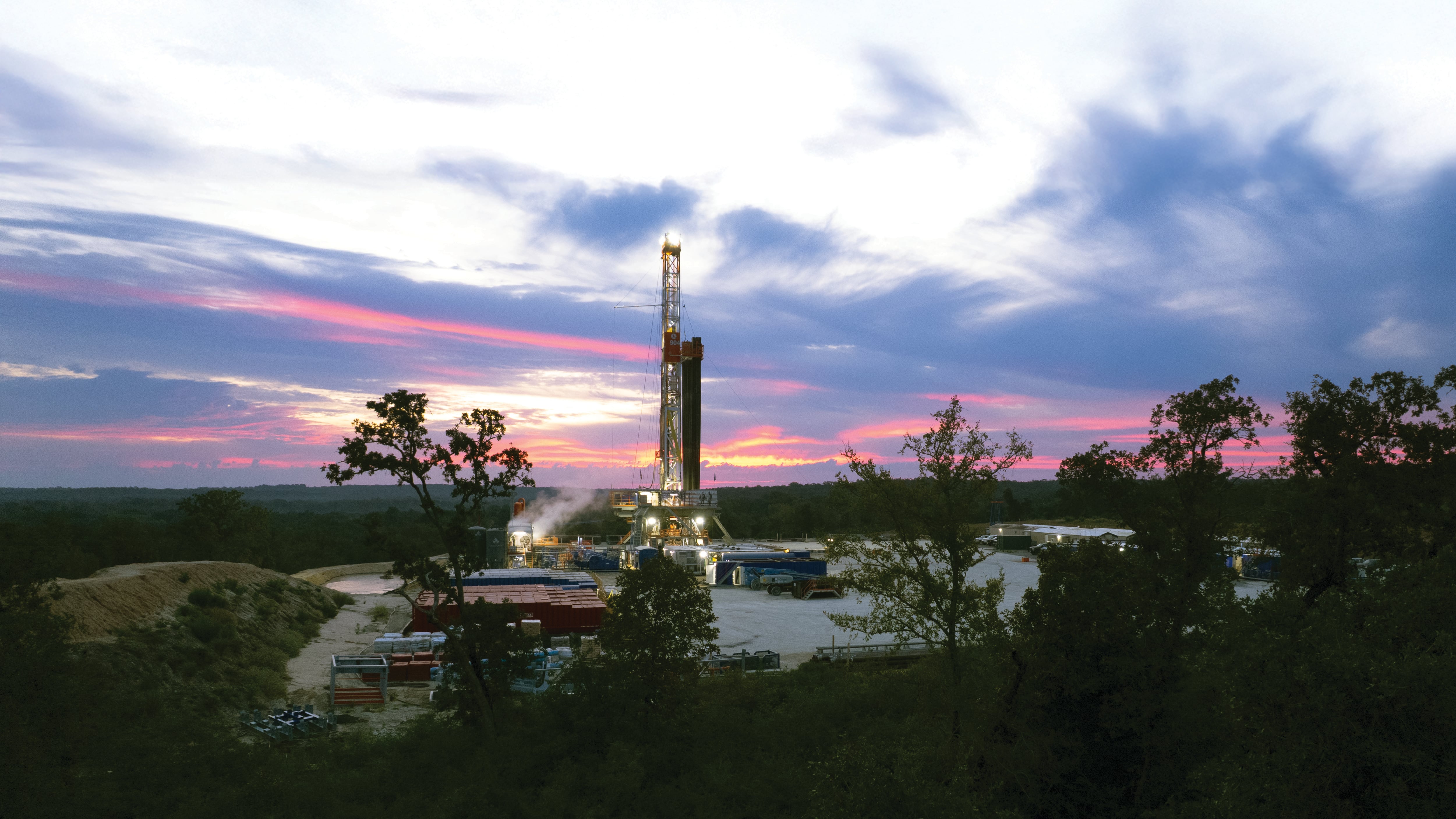 A Comstock Resources well pad in the western Haynesville.