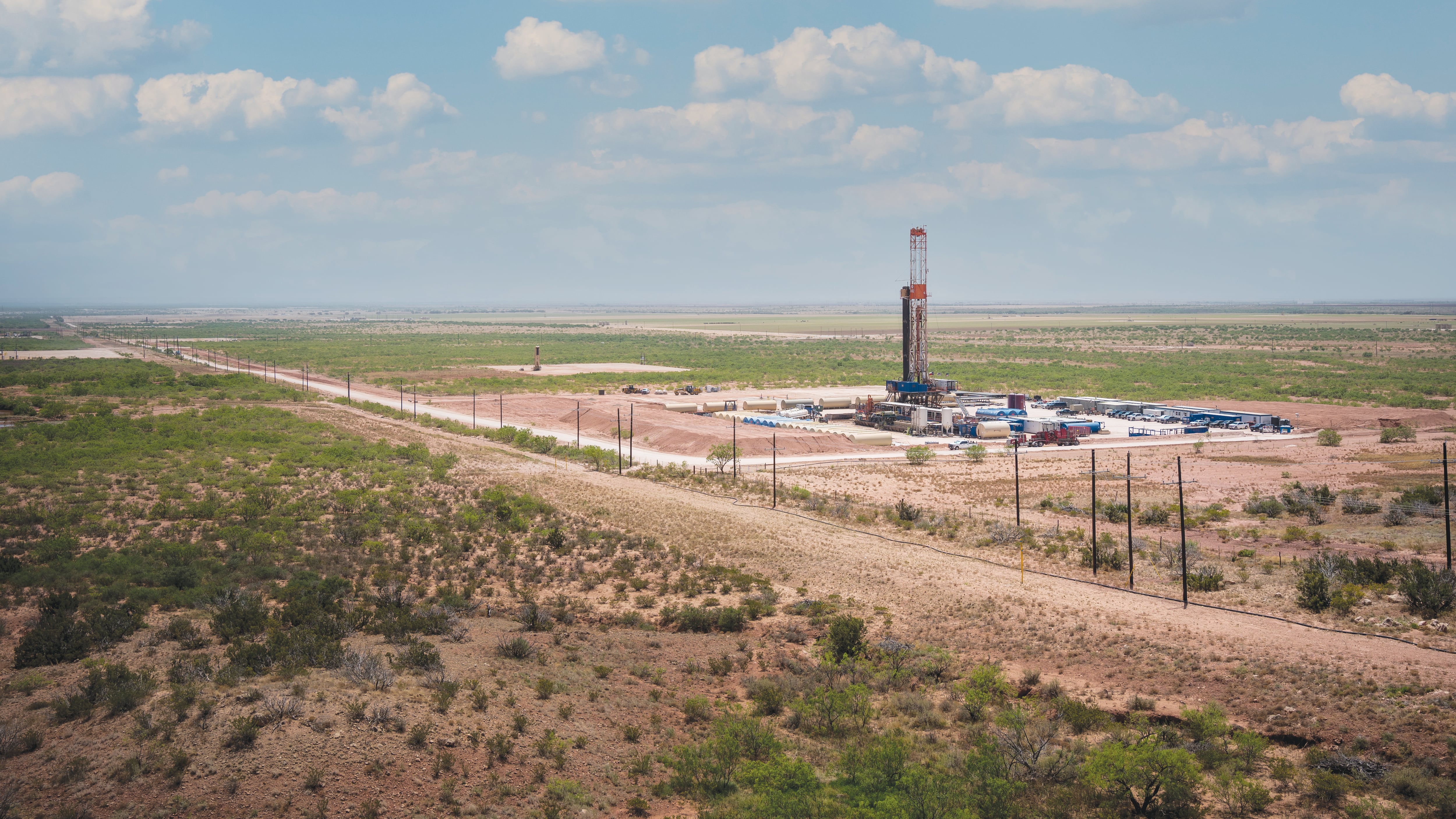 SM Energy operations in Dawson County, Texas