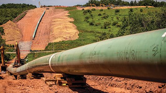 Williams Cos. pipeline construction in central Pennsylvania.