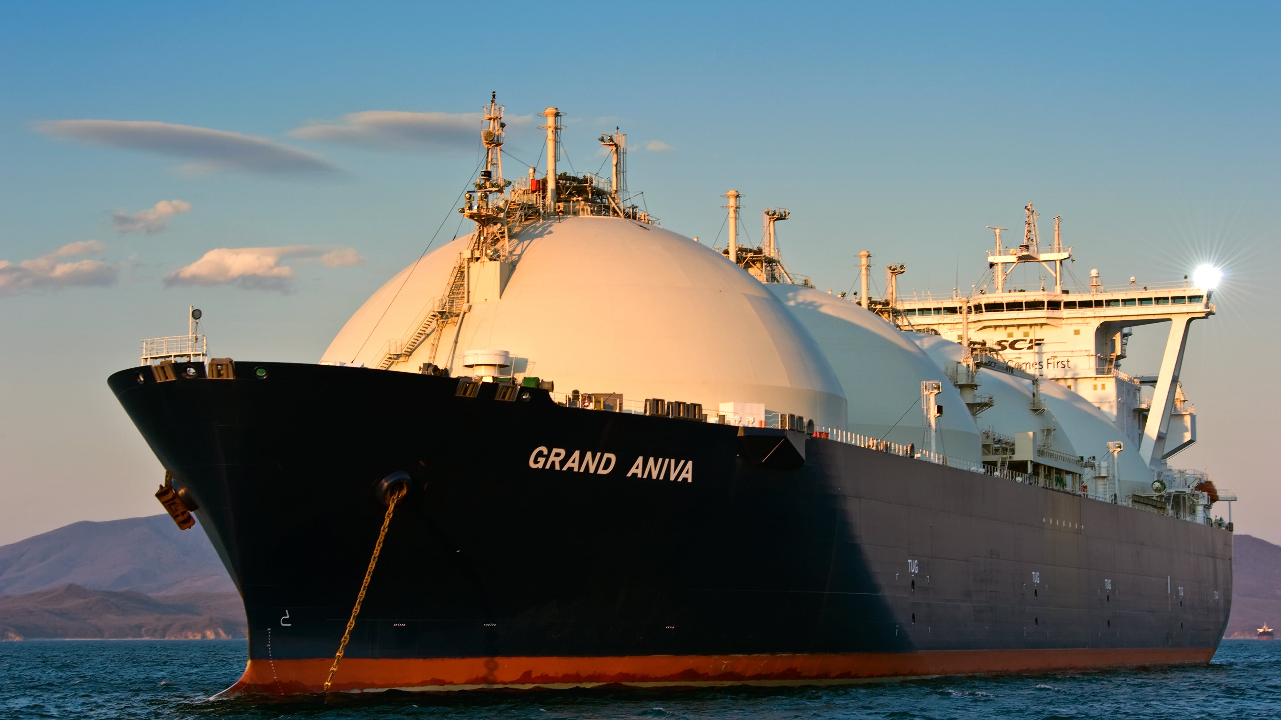 LNG carrier Grand Aniva on the way to the port of Nakhodka in eastern Russia.